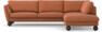 Madison Lux - 3-sits soffa med divan höger - Orange