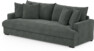 Mila - 4-sits soffa, hel dyna - Grå