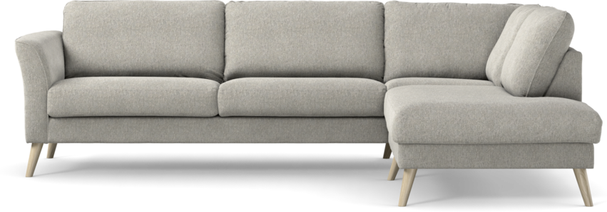 Bridge - 3-sits soffa med divan höger - Grå