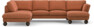 Madison Lux - 2-sits soffa med divan vänster och schäslong höger - Orange