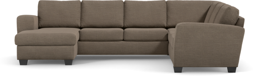 Friday - Hörnsoffa, 3+2-sits med schäslong vänster - Brun