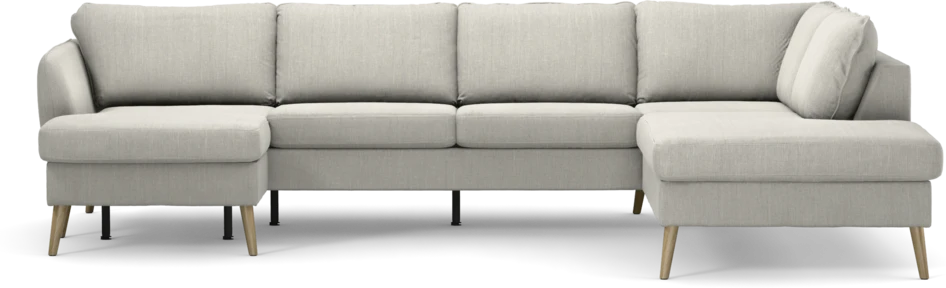 County - 3-sits soffa med schäslong vänster och divan höger - Grå
