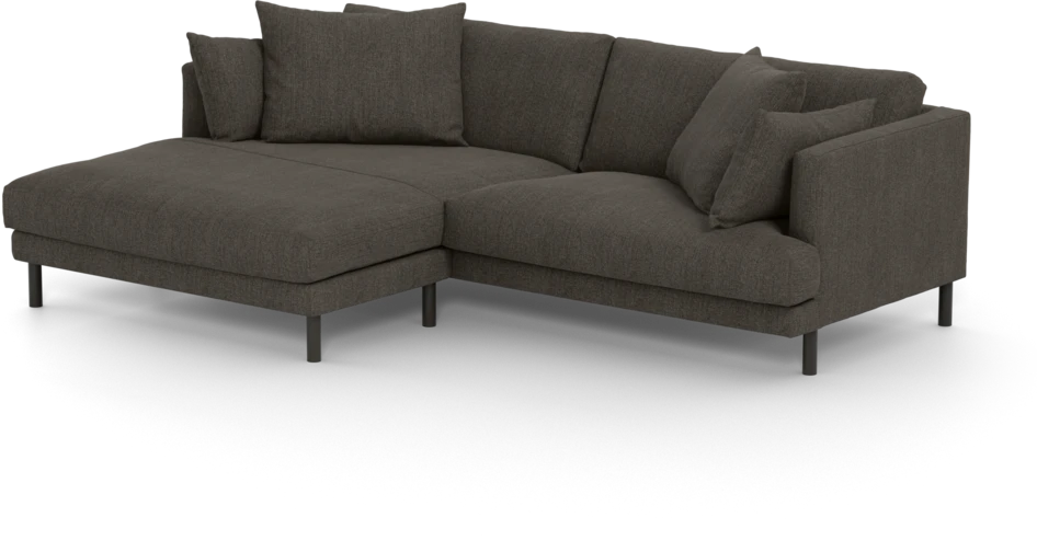 Harper - 4-sits med schäslong XL vänster - Brun