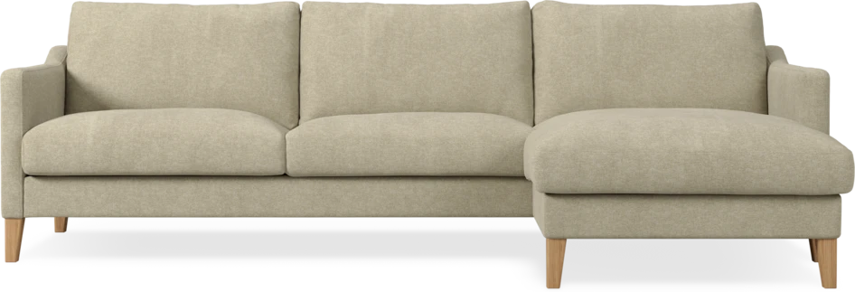 Winston - 3-sits soffa med schäslong, vändbar - Beige