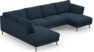 Madison Lux - 2-sits soffa med divan vänster och schäslong höger - Blå
