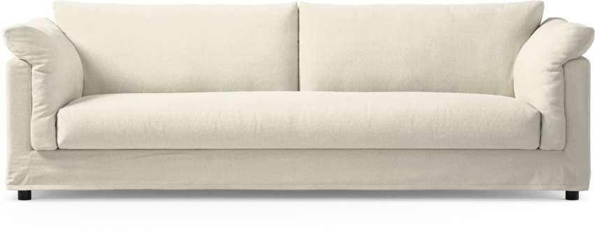 Cherrie - 4-sits soffa, hel dyna och kappa - Vit