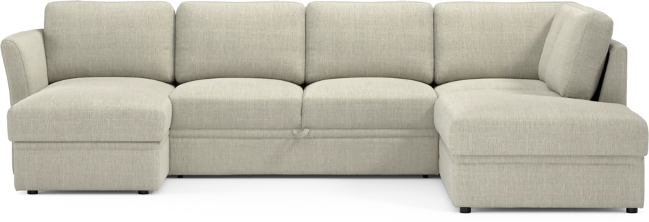 Öland - Bäddsoffa med schäslong vänster och divan höger - Beige