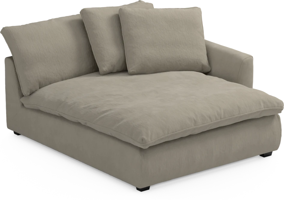 Bellora - Schäslong XL med armstöd höger - Beige