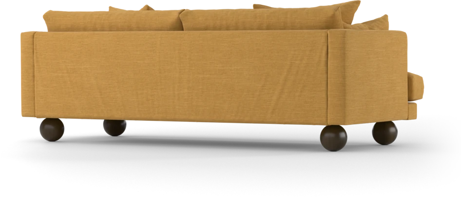 Harper - 3-sits soffa, hel dyna - Gul