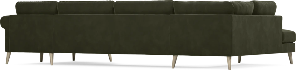 Bridge - 3-sits soffa med divan vänster och schäslong höger - Grön