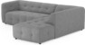 Bella - 3-sits soffa med divan höger - Grå