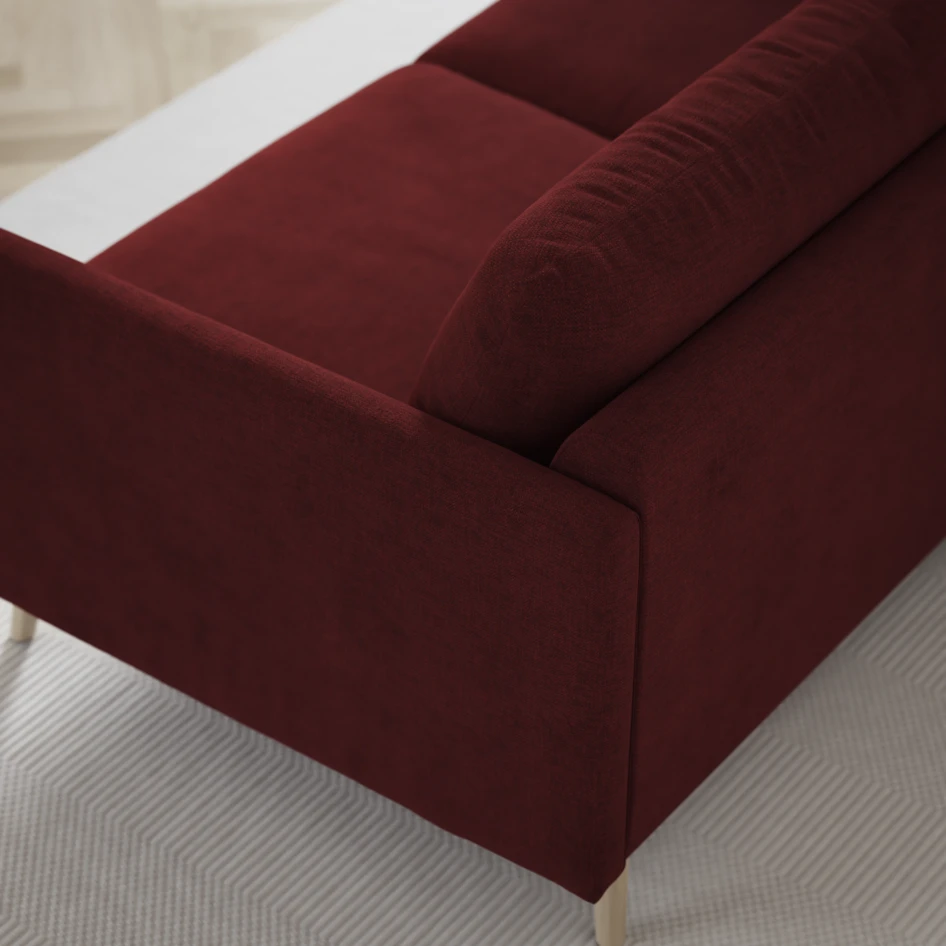 Madison Lux - Hörnsoffa 2+3-sits, hörn 1 - Röd