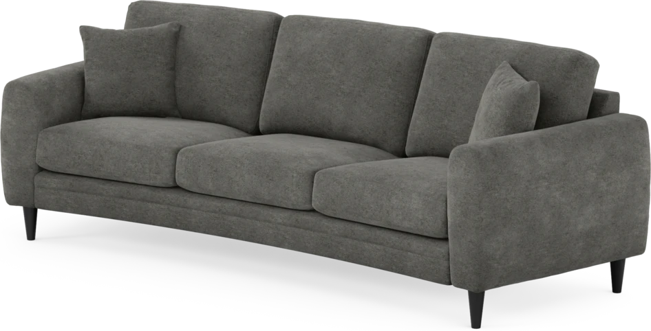 Eden - 3-sits soffa svängd - Grå