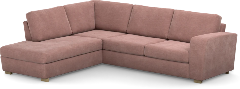 Friday - 2,5-sits soffa med divan vänster - Rosa