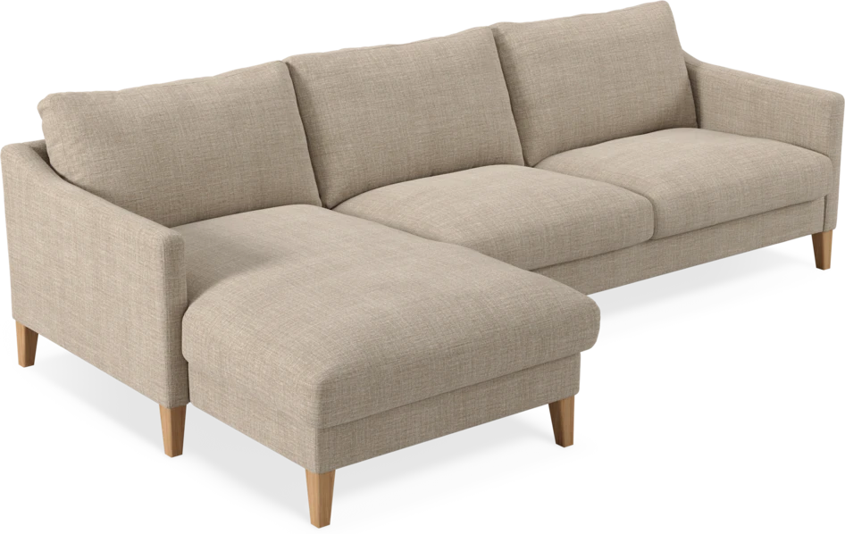 Winston - 3-sits soffa med schäslong, vändbar - Beige