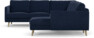 Madison Lux - Hörnsoffa med schäslong höger - Blå