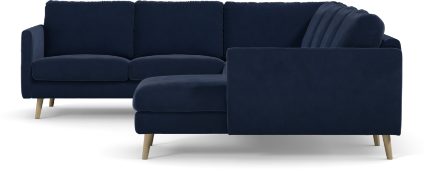 Madison Lux - Hörnsoffa med schäslong höger - Blå