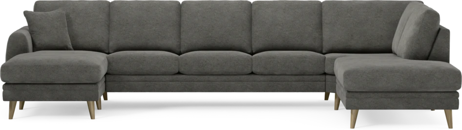 Eden - 3-sits soffa med schäslong vänster och divan höger - Grå