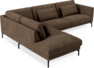 Willow - 3-sits soffa med divan vänster, fast klädsel - Brun