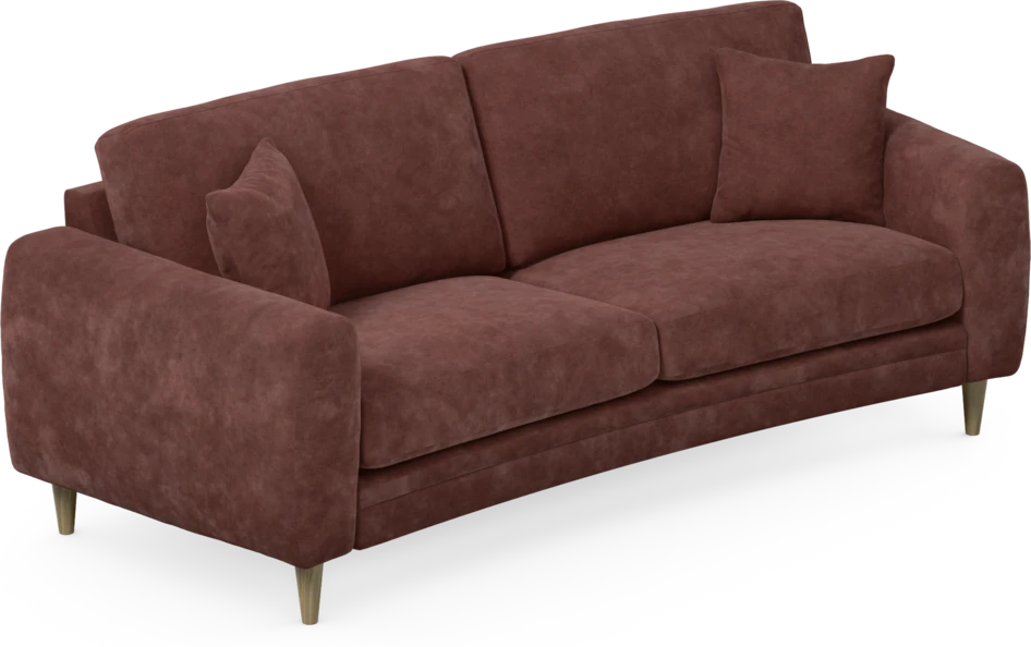 Eden - 2,5-sits soffa svängd - Röd