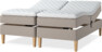 Delux Sense - Ställbar säng, dubbelsäng med bäddmadrass - Beige