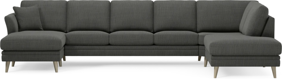 Eden - 3-sits soffa med schäslong vänster och divan höger - Grå