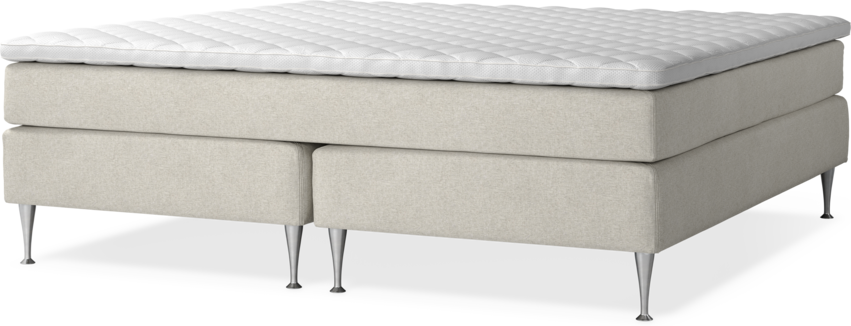 Delux Sense - Kontinentalsäng, dubbelsäng med bäddmadrass - Beige