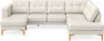 Rio - 3-sits soffa med schäslong vänster och divan höger - Vit