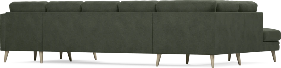 Eden - 3-sits soffa med divan vänster och schäslong höger - Grön
