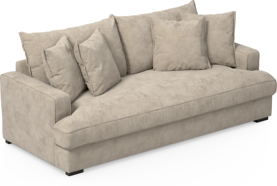 Mila - 3-sits soffa, hel dyna - Beige