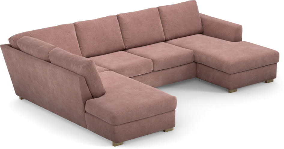 Friday - 3-sits soffa med divan vänster och schäslong höger - Rosa