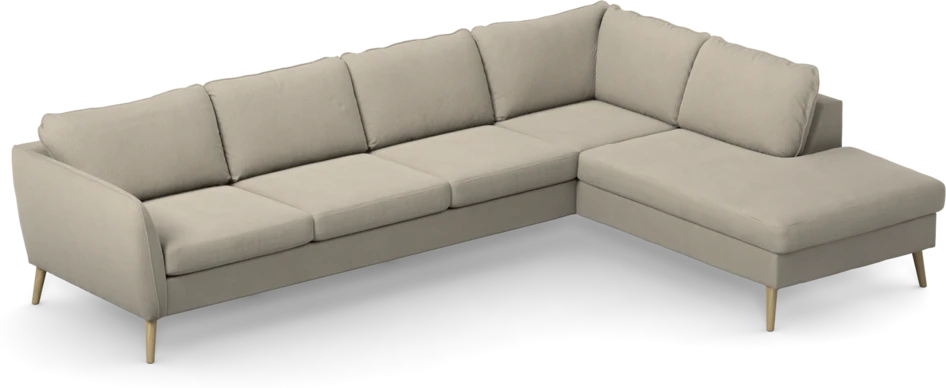 County - 3-sits soffa med divan höger - Grå