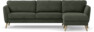 Bridge - 3-sits soffa med schäslong höger - Grön