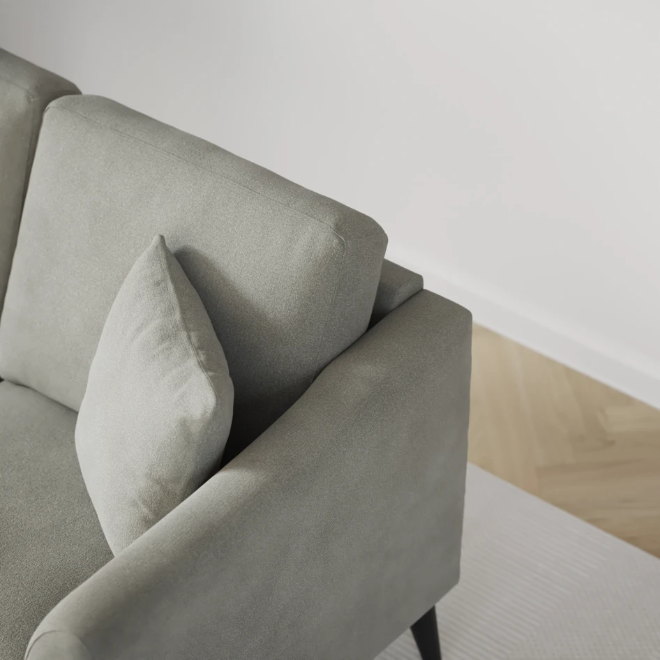 Eden - 3-sits soffa med divan vänster och schäslong höger - Grå