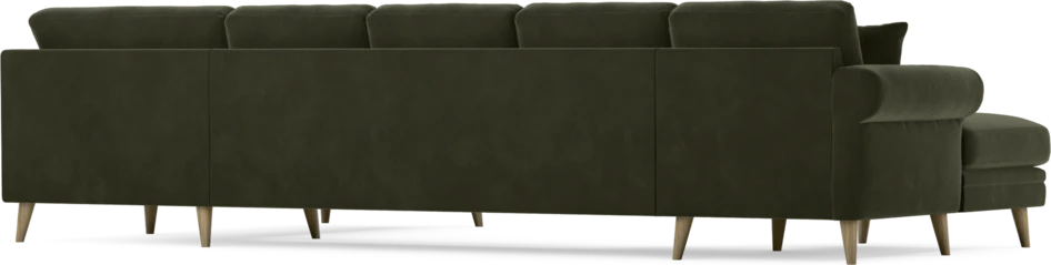 Eden - 3-sits soffa med schäslong vänster och divan höger - Grön