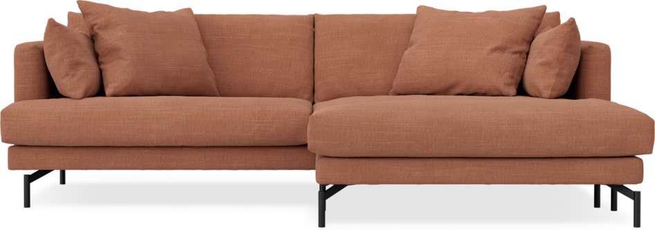 Harper - 4-sits med schäslong XL höger - Orange