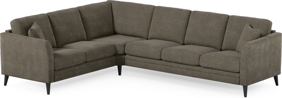 Eden - Hörnsoffa, 2+3-sits - Brun