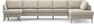 County - 4-sits soffa med schäslong vänster och divan höger - Beige
