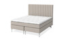 Sense Delux - Kontinentalsäng, dubbelsäng med bäddmadrass Dream Delux vit - Beige
