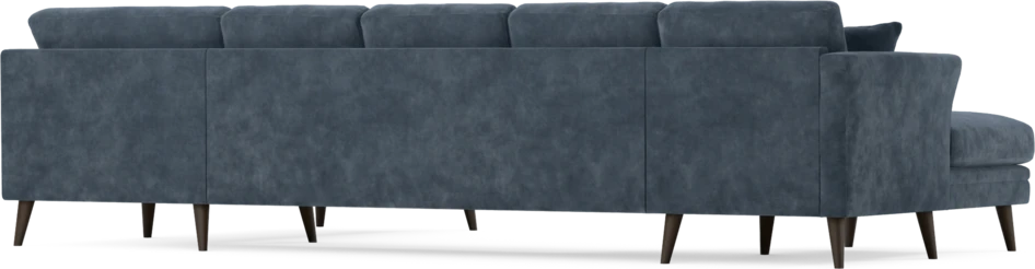 Eden - 3-sits soffa med schäslong vänster och divan höger - Blå