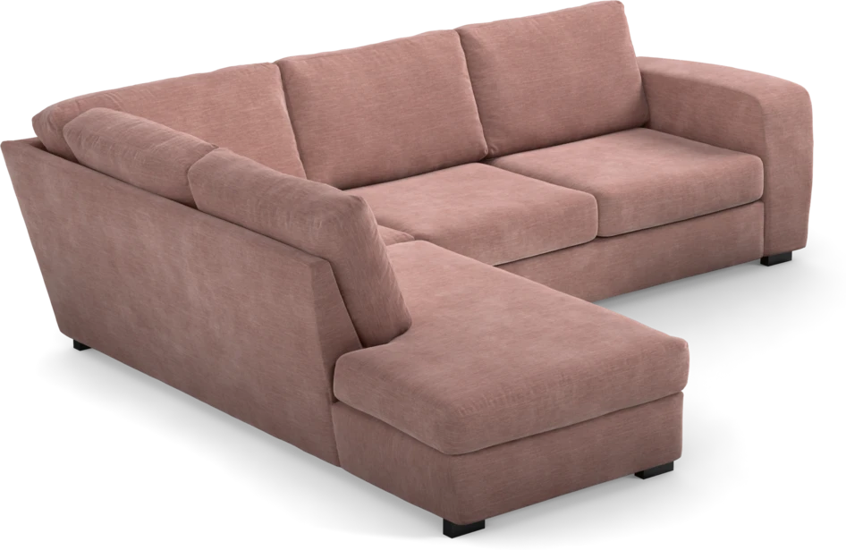 Friday - 2,5-sits soffa med divan vänster - Rosa