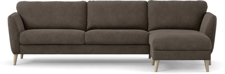 Bridge - 3-sits soffa med schäslong höger - Gul