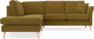 Eden - 2-sits soffa med divan - Gul