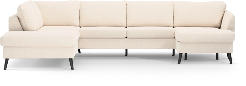 County - 3-sits soffa med divan vänster och schäslong höger - Vit