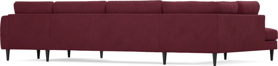 Bridge - 3-sits soffa med divan vänster och schäslong höger - Röd