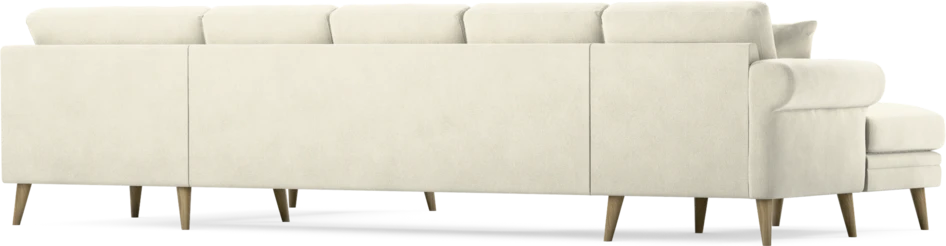 Eden - 3-sits soffa med schäslong vänster och divan höger - Vit