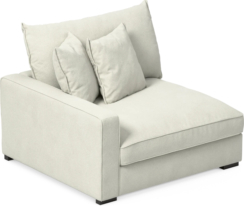 Rossi - 1,5-sits med armstöd vänster - Vit