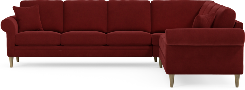 Eden - Hörnsoffa, 3+3-sits - Röd