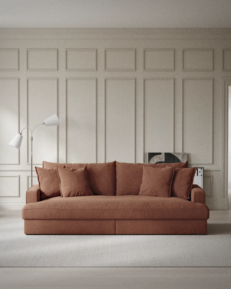 Rossi - 3-sits soffa, hel dyna - inspiration