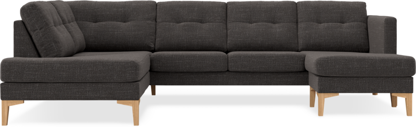 Rio - 3-sits soffa med divan vänster och schäslong höger - Grå